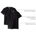 thumbnail image 4 of Hanes T-Shirt à Col Rond à Manches Courtes X-Temp pour Hommes, Lot de 2, m, Noir, 4 of 6