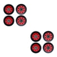 thumbnail image 2 of Decodeary Inline Skate Wheel PU Wear-Resistant 58mm Wheels Replacement 82A Black+Red 58x58x32mm 2Set, 2 of 6
