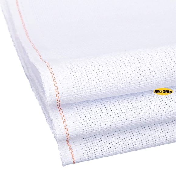 59 by 39-Inch Cross Stitch Fabric 14 Count Big Size Classic Reserve Aida Cloth White