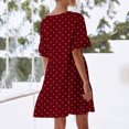 thumbnail image 5 of Liquidation d'Été 2025! Robe pour Femme Grande Taille, Liquidation de Robes d'Été pour Femmes, Robe d'Été Décontractée pour Femme Douce et Mignonne à Col en V avec Poches, Manches Courtes, Volants, 5 of 5