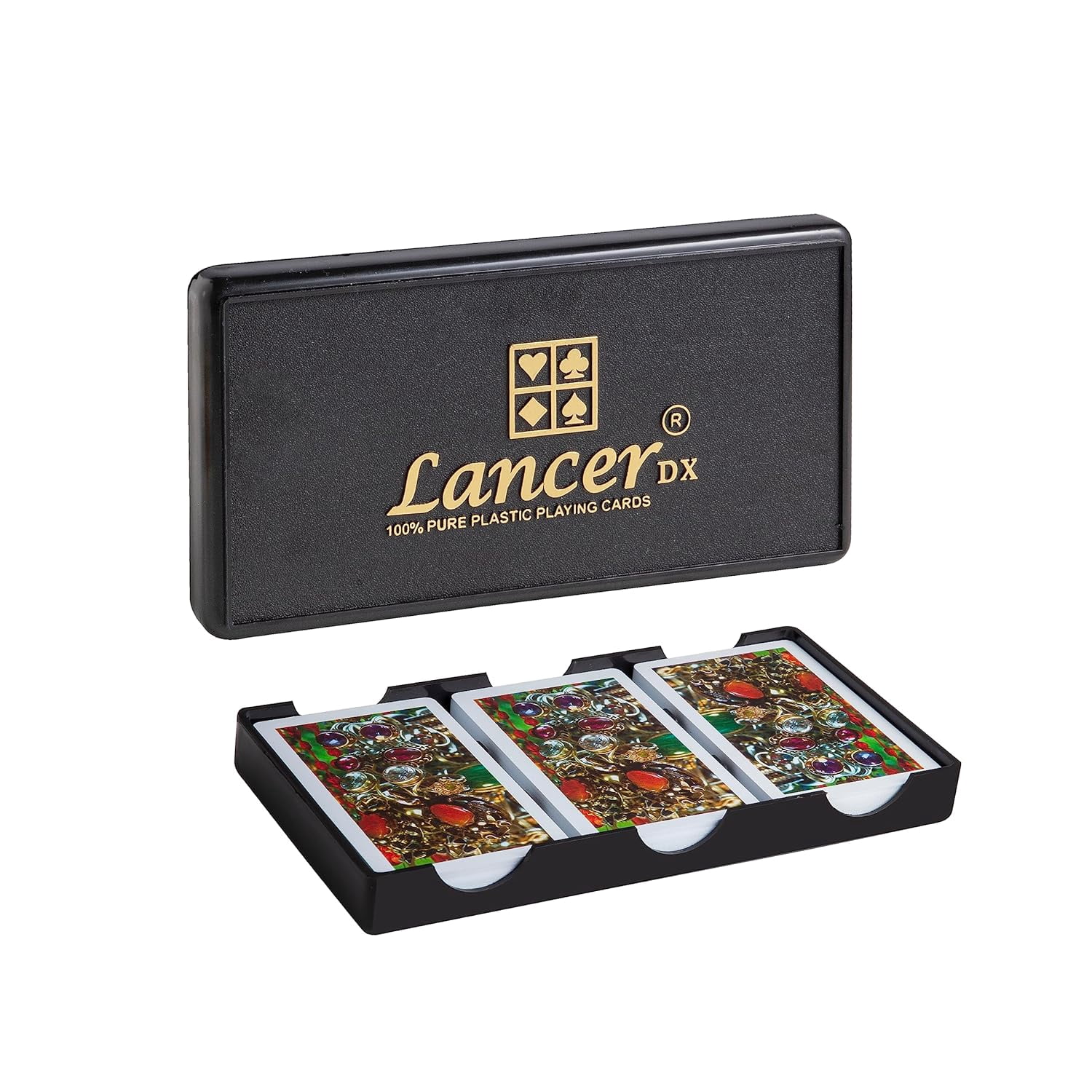 Lancer Dx Plastic Playing Cards Set Of 3 - Bridge Size, Multicolor