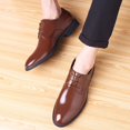 thumbnail image 2 of Kcodviy Color Solid Business Summer Men's Handmade Leather Dress Shoes Style Shoes Leather Men's Leather Slip on Work Shoes for Men Leisure Breathable Men's Leather Men Leather Shoes Casual Shoes, 2 of 7