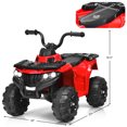 thumbnail image 3 of Gymax Kids Ride On Car 6V Battery Powered ATV w/4 Anti-skid Wheels Music Player Red, 3 of 8