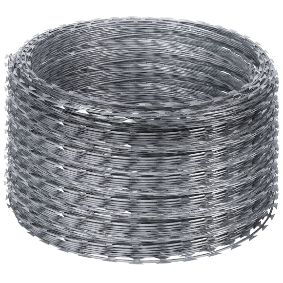 500FT Galvanized Shaver Barbed Wire – High Tensile Security Fencing – Robust Outdoor Farm, Garden & Perimeter Protection – 5 Heavy-Duty Rolls – Size: 500FT