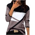 thumbnail image 2 of Jsaierl 2024 Automne Hauts à Manches Longues pour Femmes Col Rond Confortables T-Shirts Graphiques Géométriques Tendance Chemises Amples Décontractées Habillées Blouses de Travail, 2 of 3