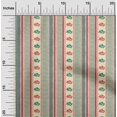 thumbnail image 1 of oneOone Tissu Popeline de Coton Imprimé Géométrique/rayé & Floral au Mètre 42 Pouces de Large, 1 of 4