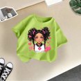 thumbnail image 5 of MEZZALL T-Shirt Graphique Mignon pour Fille, Col Rond, Manches Courtes, Tee d'Été Décontracté, T-Shirts Hauts, Vert Pâle, 13-14 Ans, 5 of 5