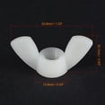 thumbnail image 2 of Unique Bargains M8 Wing Nuts Butterfly Nut Nylon Hand Twist Tighten Fasteners White 25 Pack, 2 of 5