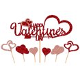 thumbnail image 1 of Ruiboury Décoration de Gâteau à Thème de la Saint-Valentin, 1 of 9