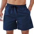thumbnail image 4 of Besolor Men's Summer Swim Trunks Drawstring Quick Dry Board Shorts Bathing Suit with Mesh Lining Surfing Beach Shorts, 4 of 7