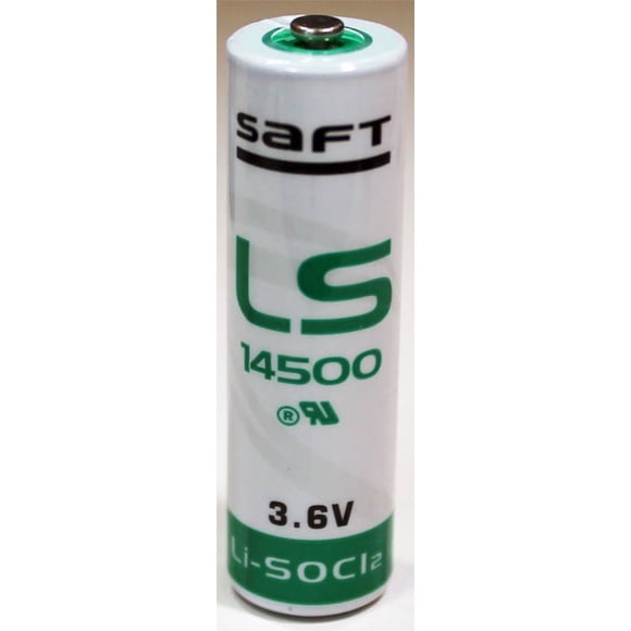 LS14500-BA-AA AA 2450mAh 3.6V Lithium Thionyl Chloride Button Top Battery (Lot de 2)