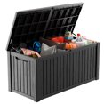 thumbnail image 1 of EasyUp Coffre de Terrasse en Résine de 180 Gallons, Coffre de Rangement Extérieur Verrouillable pour Meubles, Outils de Jardin et Rangement d'Outils, Boîtes de Rangement Extérieures Étanches (Noir), 1 of 7