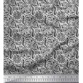 thumbnail image 1 of Soimoi Poly Georgette Fabric Floral & Paisley Block Printed Craft Fabric by The Yard 52 Inch Wide, 1 of 3