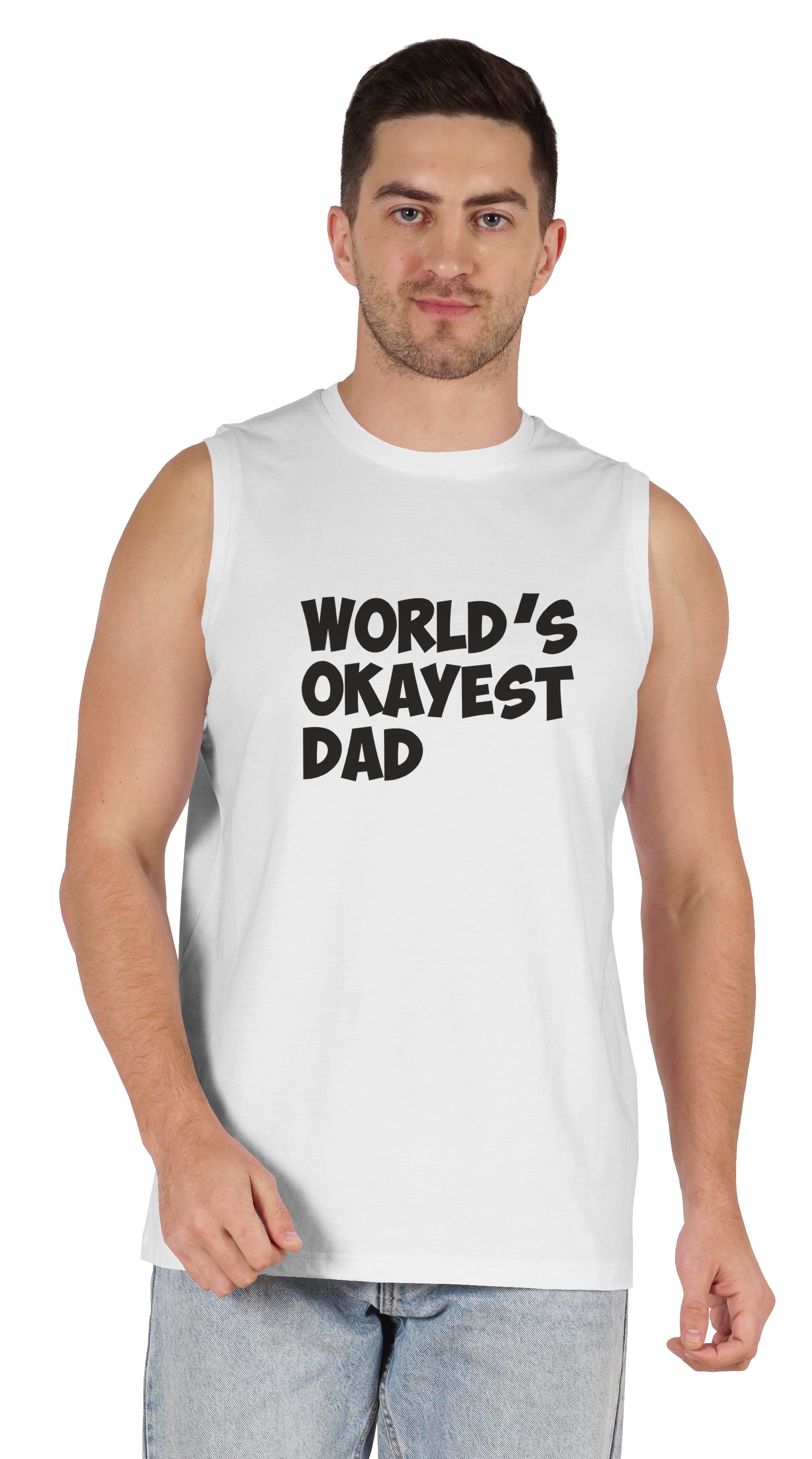 Inkmeso Printed Graphic World Okayest Dad€ T-Shirt For Mens Best Daddy Ever Gift T-Shirt