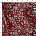 thumbnail image 3 of Soimoi Red Rayon Fabric Leopard Animal Skin Decor Fabric Printed Yard 56 Inch Wide, 3 of 6