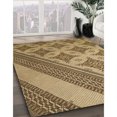thumbnail image 3 of Ahgly Tapis d'Intérieur Lavable en Machine Carré Marron Selle, 8 Pieds Carré, 3 of 7