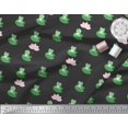thumbnail image 3 of Soimoi Rayon Fabric Lotus & Frog Kids Print Fabric by Yard 56 Inch Wide, 3 of 3