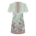 thumbnail image 4 of Robes pour Femmes 2024 Été Surdimensionnée Bord de Mer Décontractée Imprimée à Manches Courtes à Col Rond Robe Rabais de 50 % Liquidation!, 4 of 4