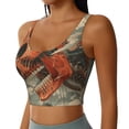 thumbnail image 2 of Balery Gigantic Skull In Clouds Pattern Racerback Sports Bras for Women - Padded Seamless High Impact Support for Yoga Gym Workout Fitness-Medium, 2 of 8