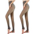 thumbnail image 1 of CEHVOM Jambes Fausses Translucides Collants pour Femmes Gardent au Chaud en Molleton Uni, 1 of 5