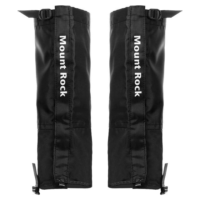 Unique Bargains Leg Gaiters, Waterproof Shoe Covers Adjustable Snow Boot Gaiter, Black, XL