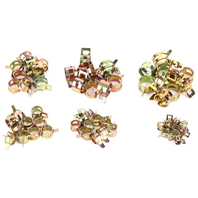 60 Pcs/ensemble Pinces pour Conduite de Carburant Pinces à Ressort pour Tuyau en Acier Inoxydable 6/9/10/12/14/15 mm