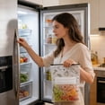 thumbnail image 2 of TIELUTT Reusable Food Storage and Preservation Slider Bags with A Stand Up Bottom Stand up Freezer Bags Reusable Holders Snack Clips for Bags Lunch Bots Small Bags Vegetables Kitchen Gadgets for Vega, 2 of 4
