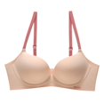 thumbnail image 1 of Wancir Bras for Women 2025 New Women's Solid Color Seamless Underwear without Steel Rims Detachable Chest Sagging Wave Pattern Bra, 1 of 4