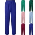 thumbnail image 4 of Pantalon d'Uniforme pour Femmes, Jambe Droite, Taille Haute, Classique Moderne, Pantalon Médical, Taille Élastique, pour Infirmière, Vert Armée, TTG, 4 of 4