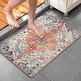 thumbnail image 1 of Boho Style Bathroom Rugs Orange Farmhouse Bohemia Bath Mat NonSlip Water Absorbent Soft Microfiber Floor Mats for Bathroom Tub and Shower Room Add Rustic Charm to Your Space, 1 of 6