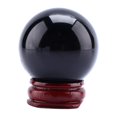 thumbnail image 2 of Black Glass Sphere,Hot Asian Rare Natural Black Quartz Glass Ball Glass Ballwith Stand Base User-Friendly Design, 2 of 8