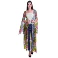 thumbnail image 1 of Moomaya Cardigan Long en Georgette de Viscose Imprimée à Manches Fendues pour Femmes, 1 of 5