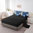 thumbnail image 3 of YST 7Pcs Navy Blue Tie Dye Comforter Set, Gradient Aesthetic Bedding in a Bag, Full Size, 3 of 4