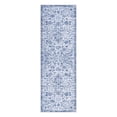 thumbnail image 1 of YUSAZENS 2x6 Vintage Floral Print Hallway Runner Rug Non-Slip Soft Kitchen Laundry Bedroom Runner Rug Blue, 1 of 7