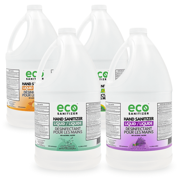 Scented Hand Sanitizer Liquid Refill, 4L, Pack of 4