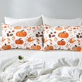 thumbnail image 4 of YST Drap-Housse Citrouille d'Automne Format Simple, Ensemble de Literie Récolte d'Automne pour Enfants Garçons Filles Joyeuse Action de Grâce Draps de Lit Feuilles d'Érable Rustiques Draps avec 1 Taie d'Oreiller, 4 of 5