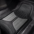 thumbnail image 3 of FH Group Universal Fit Two-tone Car Floor Mats Heavy Duty Rubber Full Set 4Pc - F11313GRAY, 3 of 5