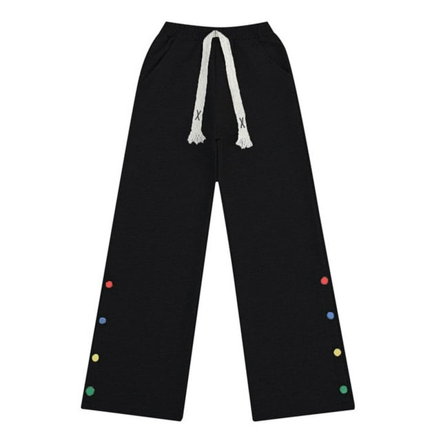CHUANK Spring Girls‘ Pants Mid Sized Child Kids‘ Loose And Versatile Casual Kids‘ Sweatpants Sizes 4-5 Years