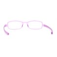thumbnail image 2 of Adjustable Lens Angle Plastic Rectangular Reading Glasses Purple +2.25, 2 of 4