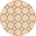 thumbnail image 1 of Ahgly Company Machine Washable Indoor Round Transitional Peru Brown Area Rugs, 6' Round, 1 of 7