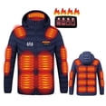 thumbnail image 4 of Yusimy Men's Fleece Zip-Up Jacket Solid Color Stand Collar Thermal Long Sleeve Outdoor Winter Coat, 4 of 6