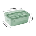 thumbnail image 3 of Yhmxh Kitchen Gadgets Kitchen Gifts Kitchen Essentials 3 Compartments In One Large Lunch Box Leakproof Lunch Box Suitable For Dining Out Work Plastic Microwave Lunch Box Sealed Adult lunch boxes, 3 of 8