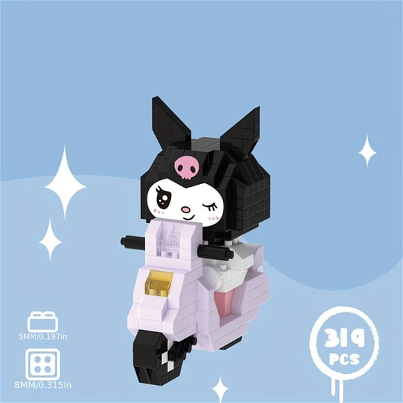 1pc Cinnamoroll Building Block Assembled Decorative Ornament - Anime Figure Kuromi Model My Melody Puzzle Gift - Collectible Toy for Fans, Colorful, Durable, and Easy to Assemble