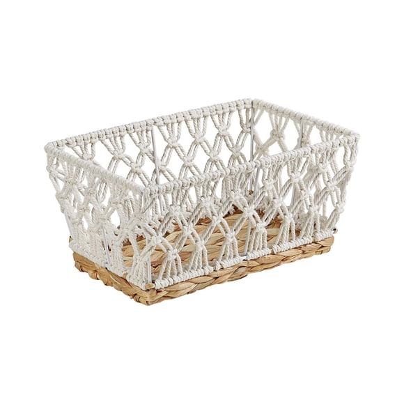 Hometrends Woven Rope and Water Hyacinth Basket