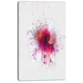 thumbnail image 2 of Stylish Pink Watercolor Flower - Floral Canvas Art Print, 2 of 4