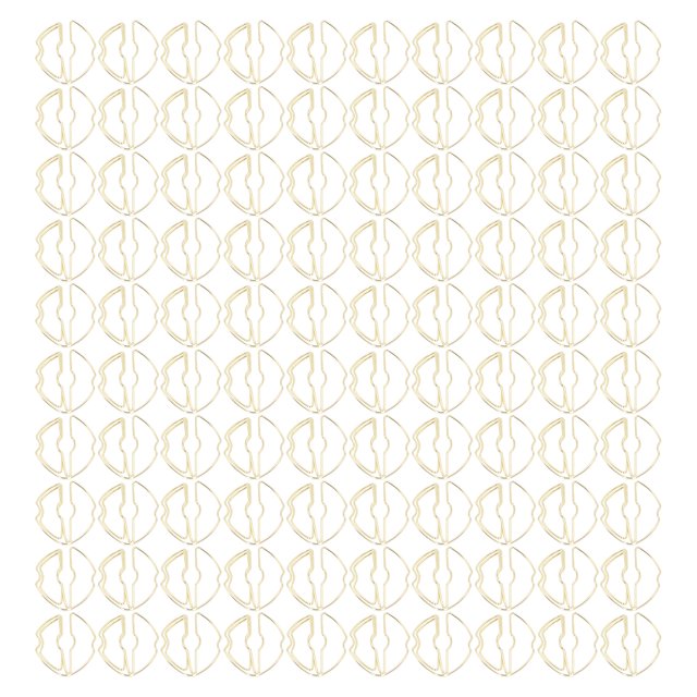 Forme de Lèvres Trombones, Matériau Métallique 100PCS Petit Trombones Lèvre Forme Léger Processus de Galvanoplastie pour le Bureau pour la Classification de Fichier