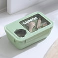 thumbnail image 1 of pstuiky Kids Lunch Box, Plastic Lunch Box Fresh-keeping Box Microwave Oven Heating Sealed Thermal Insulation Bento Box Lunch Box with Tableware 1100ML Ice Packs for Lunch Boxes Summer Savings, 1 of 3