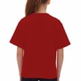 thumbnail image 4 of Ketyyh-chn99 Shirts Chemises pour Filles Enfants T-Shirt à Col Rond Hauts Tee Blouse Filles T-Shirt à Manches Courtes T-Shirt d'Été à Col Rond Coupe Décontractée Chemises Basiques pour 8-9 Ans, Rouge, 4 of 5