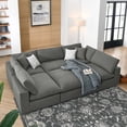 thumbnail image 1 of Modway Commix 6-Piece Down Filled Overstuffed Sectional Sofa in Gray, 1 of 10