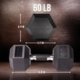thumbnail image 3 of PRISP Haltère Hexagonal en Caoutchouc - Poids à Main en Fonte pour Gym à la Maison, Exercice et Mise en Forme avec Poignée en Caoutchouc; Vendu à l'Unité, 3 of 8